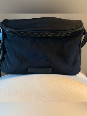 Poppy & Peonies Black Crossbody Bag